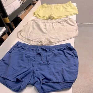 Imperfect cotton lounge shorts 3 pair 2X XXL Target Old Navy pockets stretchy